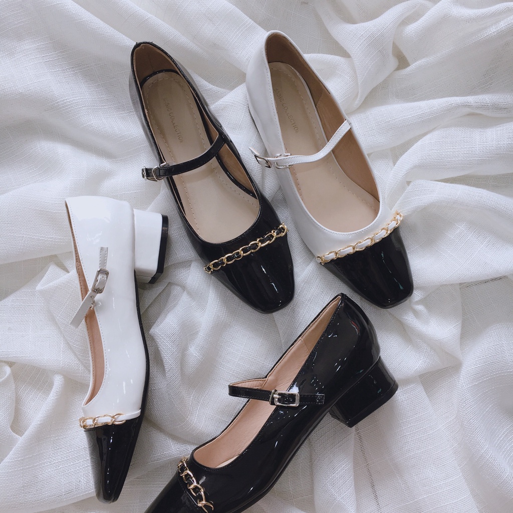 SỤC NỮ LOVIIE BASICS - GIÀY CAO GÓT MŨI TRÒN QUAI NGANG - G220312