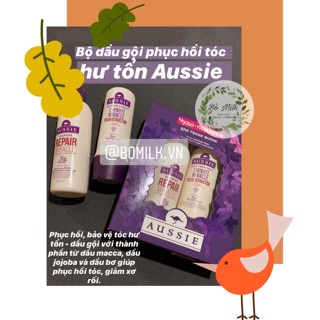 Dầu gội - dầu xả phục hồi tóc hư tổn Aussie