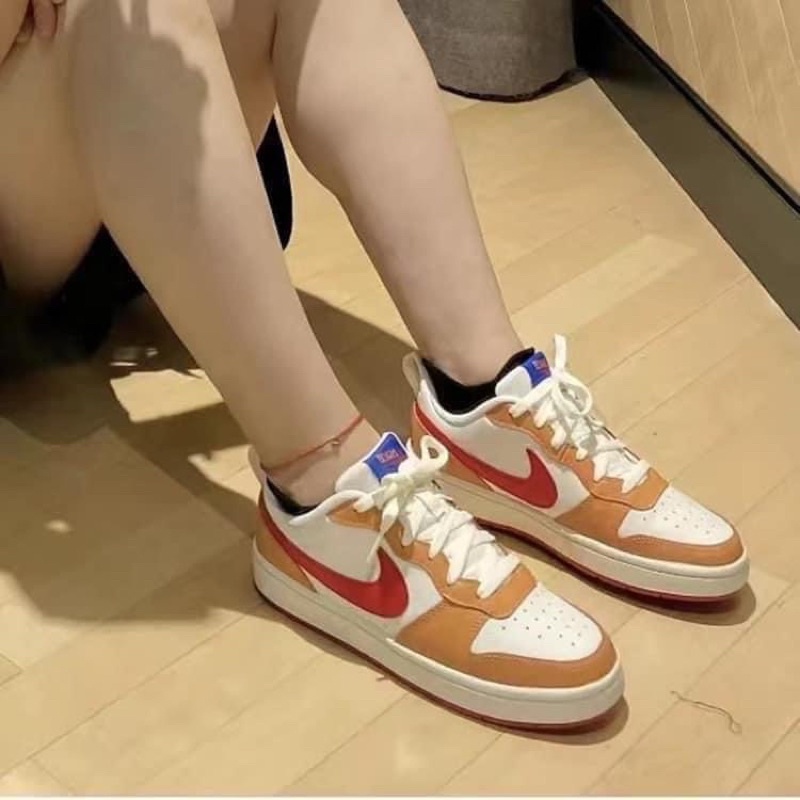 Giày Nike Court Borough low orange nữ size 38.5/39/39.5/40 /40.5- Hàng nhập trực tiếp, cam kết auth trọn đời