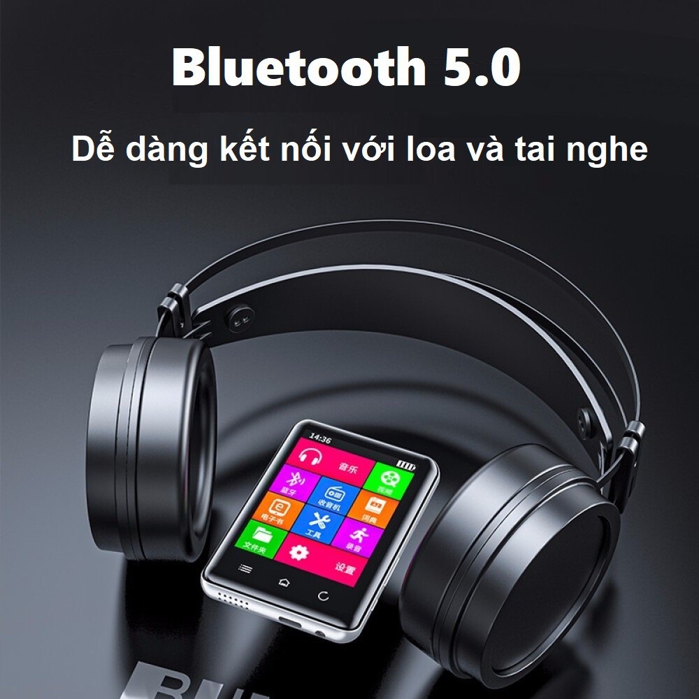 Máy Nghe Nhạc MP3 Màn Hình Cảm Ứng Bluetooth Ruizu D66 Bộ Nhớ Trong 16GB