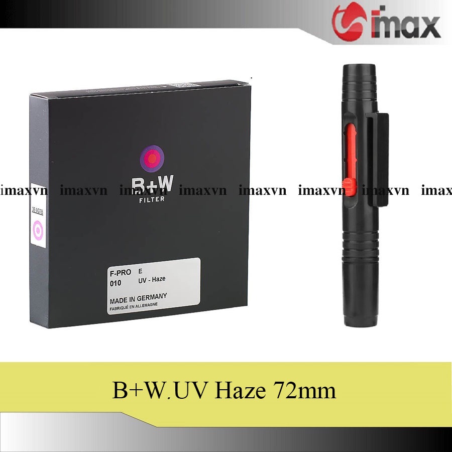 Kính lọc Filter B+W F-Pro 010 UV-Haze E 72mm (Hoằng Quân) + Bút lau lens