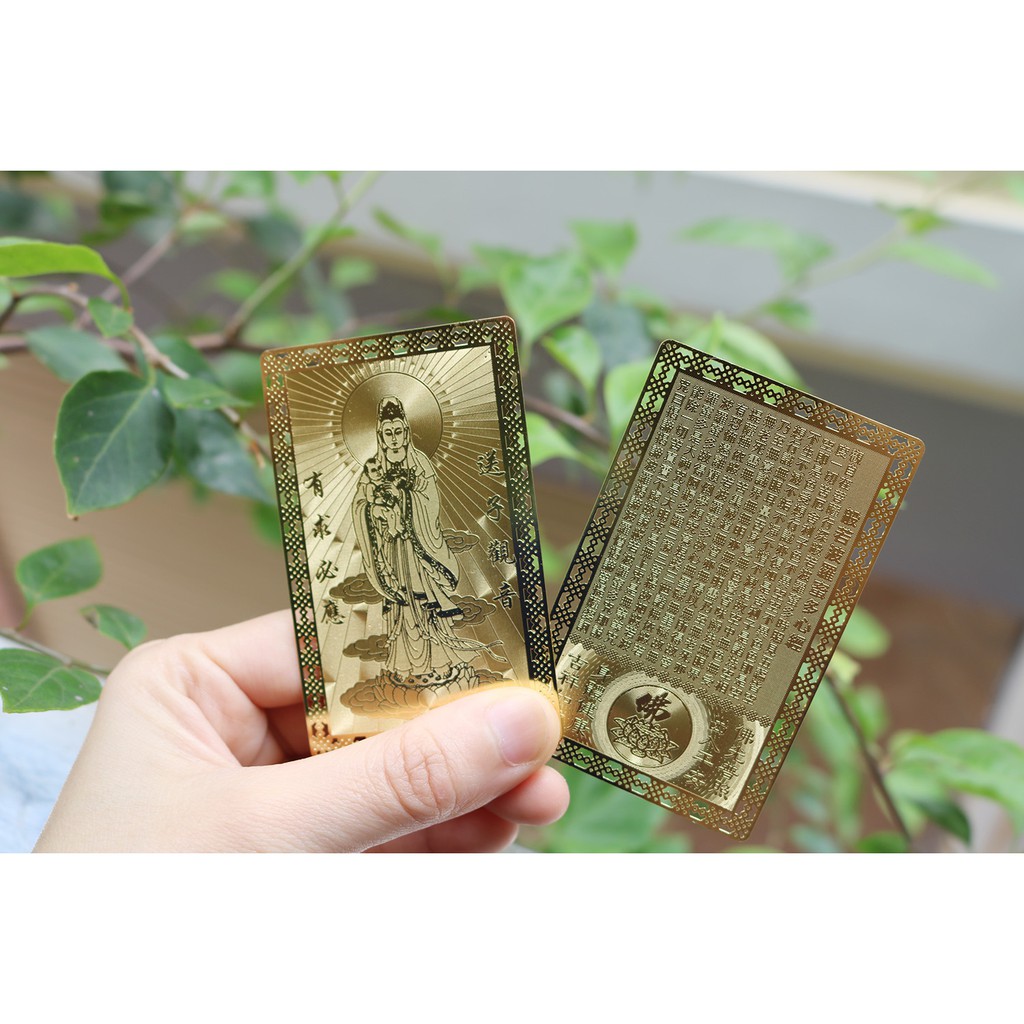 Thẻ phật Bồ Tát bồng trẻ dành cho người hiếm muộn - Mang lại an lành hạnh phúc - PHẬT BÀ TỐNG TỬ QUAN THẾ ÂM BỒ TÁT