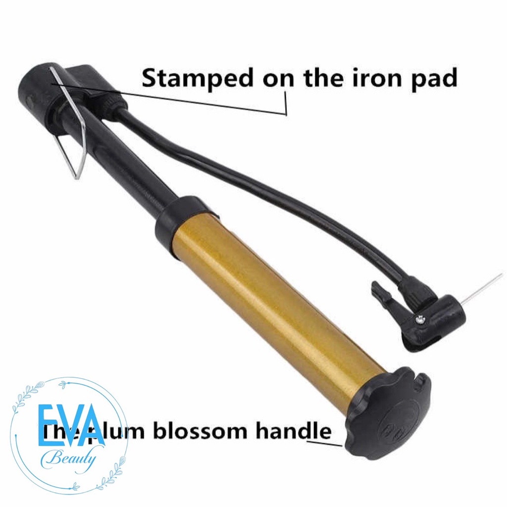 Bơm Tay Mini Cho Xe Đạp Xe Máy Loại Ống Thép Tỉnh Điện/Ống Bơm Mini Bơm Banh Bơm Bóng Tiện Lợi M863