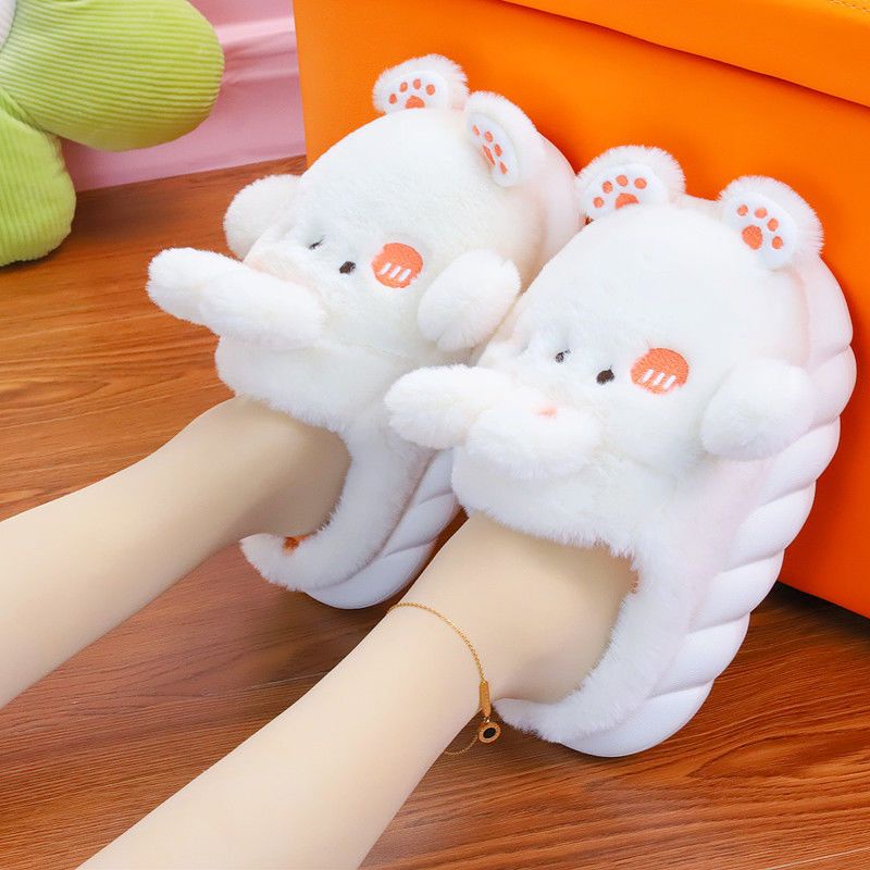 Dép Đi Trong Nhà Đế Dày Cao Gót Chống Trượt Phong Cách Mới Dễ Thương Dành Cho Bạn Nữ @ -