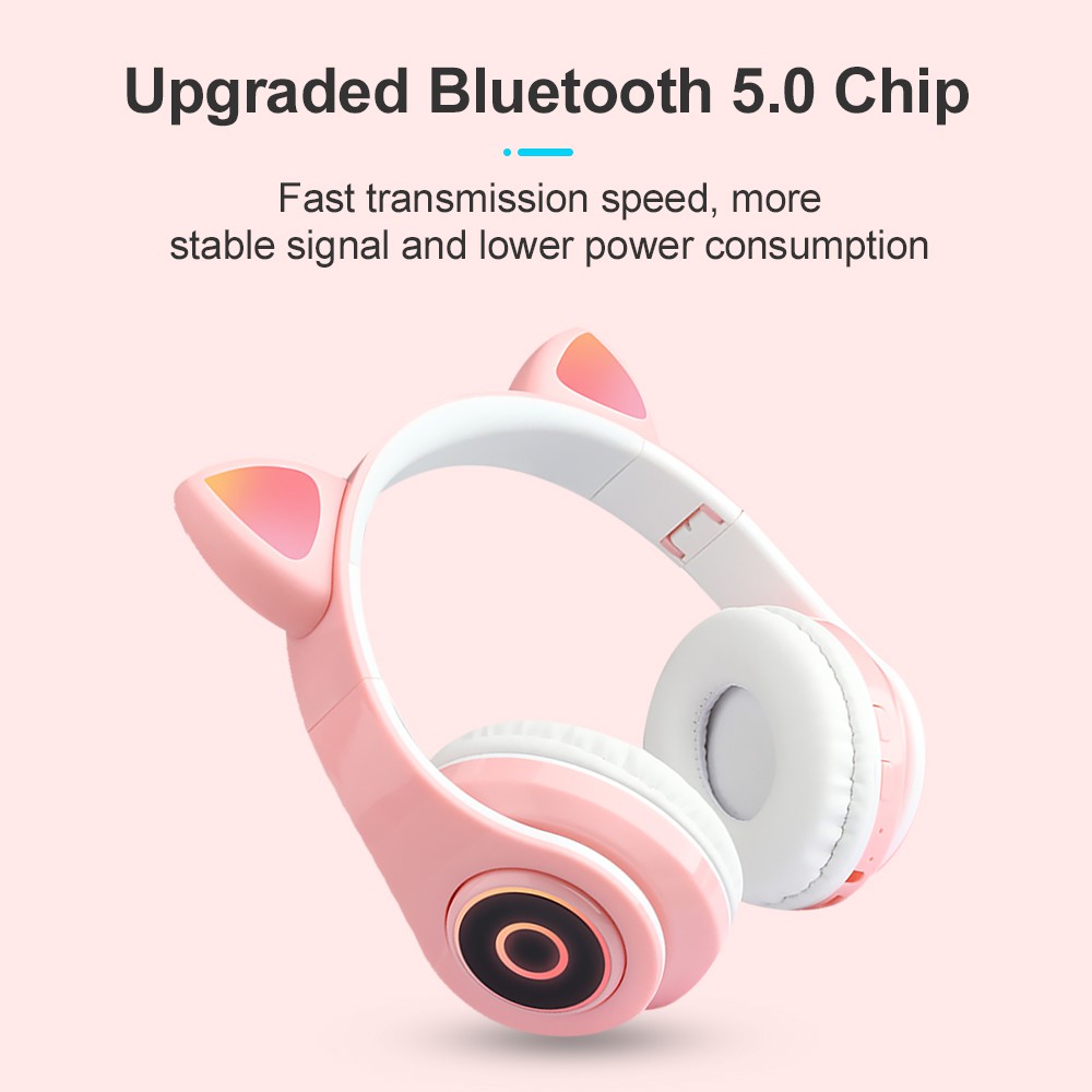 Tai nghe mèo Bluetooth có microphone dung lượng pin lớn chất lượng cao