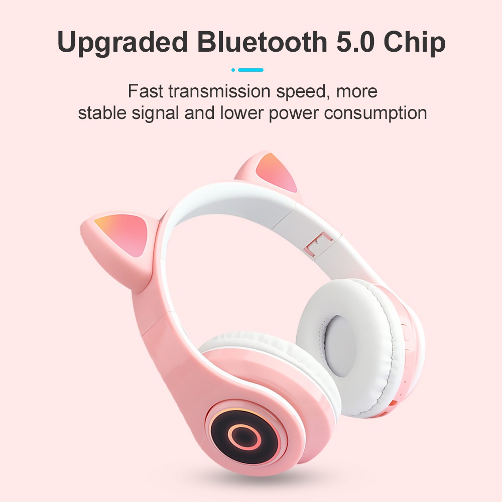 BluTai nghe mèo Bluetooth Siêu dễ thương đủ màu sắc pin khủng Tai Nghe Mèo Bluetooth, Headphone Tai Mèo Dễ Thương BEST