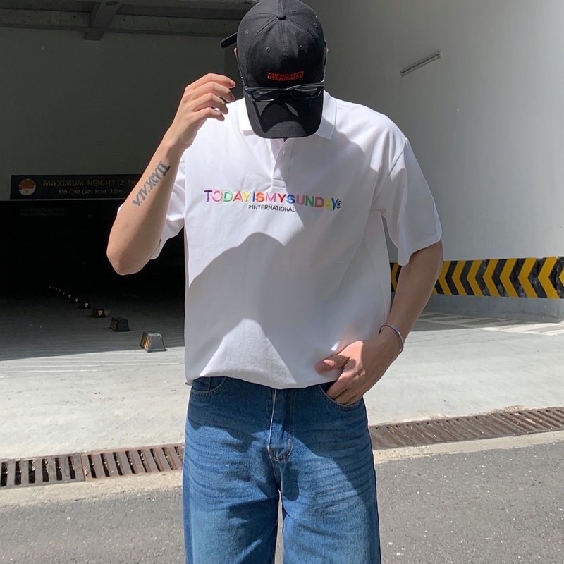 [𝐅𝐑𝐄𝐄𝐒𝐇𝐈𝐏] ÁO POLO TODAYISMYSUNDAY CHỮ NHIỀU MÀU | BigBuy360 - bigbuy360.vn