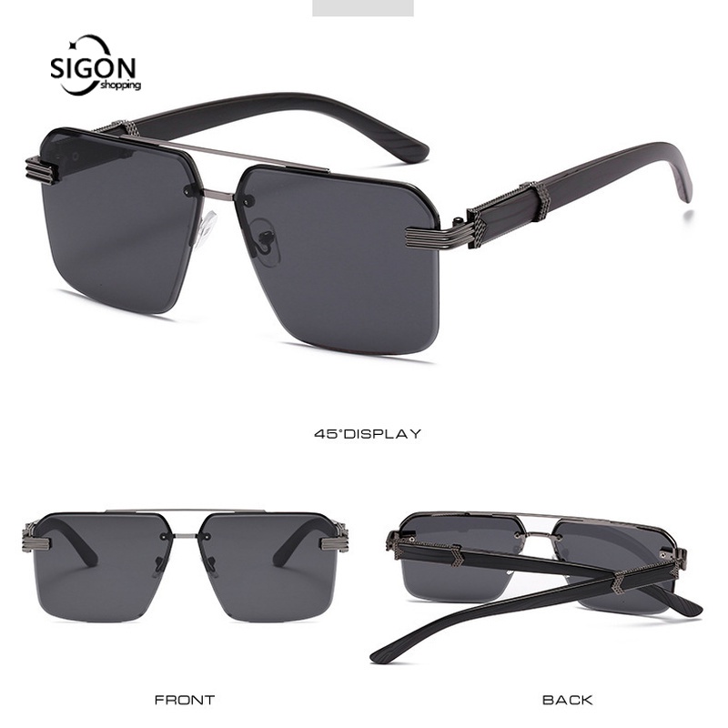 Kính Mát Gọng Vuông Kim Loại Thời Trang Cho Nữ