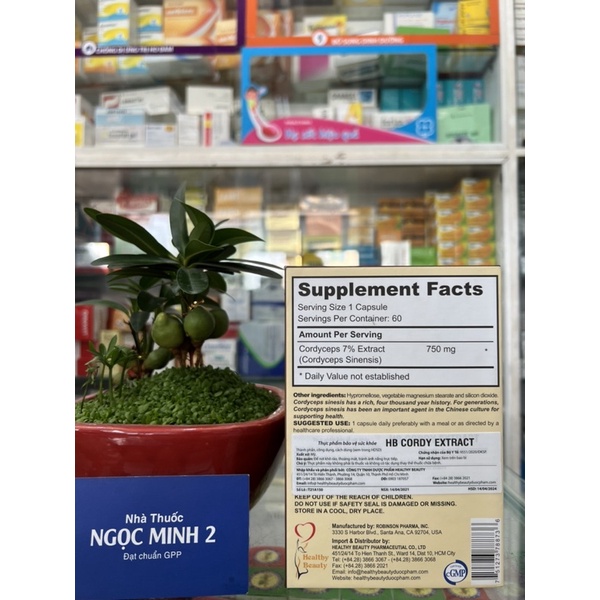 ✅ [Chính Hãng] Đông trùng hạ thảo HB Cordy Extract