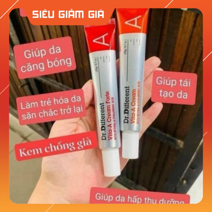 Kem Dưỡng Vita-A Cream Forte(0.01%-0.05%)/ 20ml - Retinal Dr.different [CHÍNH HÃNG] | BigBuy360 - bigbuy360.vn