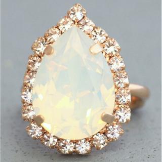 Nhẫn Bạc Đính Đá Opal Lửa Tự Nhiên