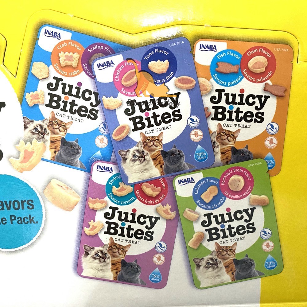 Bánh thưởng INABA JUICY BITES cho mèo nhiều hương vị - Gói 11g và 22g