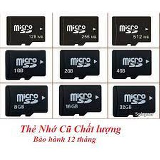 Thẻ Nhớ Micro SD Cũ Chất Lượng Giá Tốt 2G/4G//8G-CAM KẾT HÀNG CHUẨN