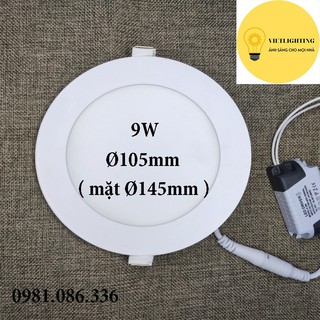 Đèn Âm Trần Siêu Mỏng LED Panel Light 9W - D105/145mm