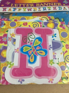 Dây chữ giấy Happy Birthday