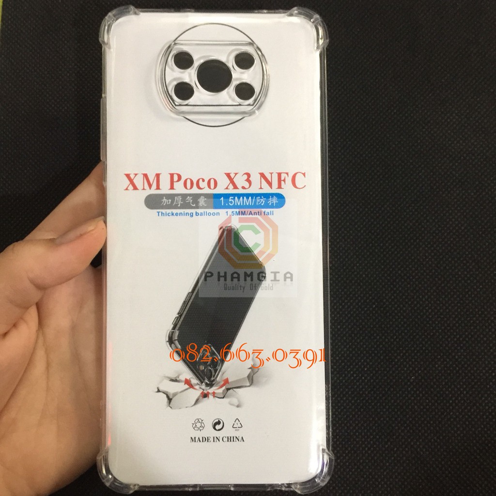 Ốp lưng chống sốc Xiaomi Poco X3 / Poco X3 Pro  dẻo trong siêu bền siêu bảo vệ