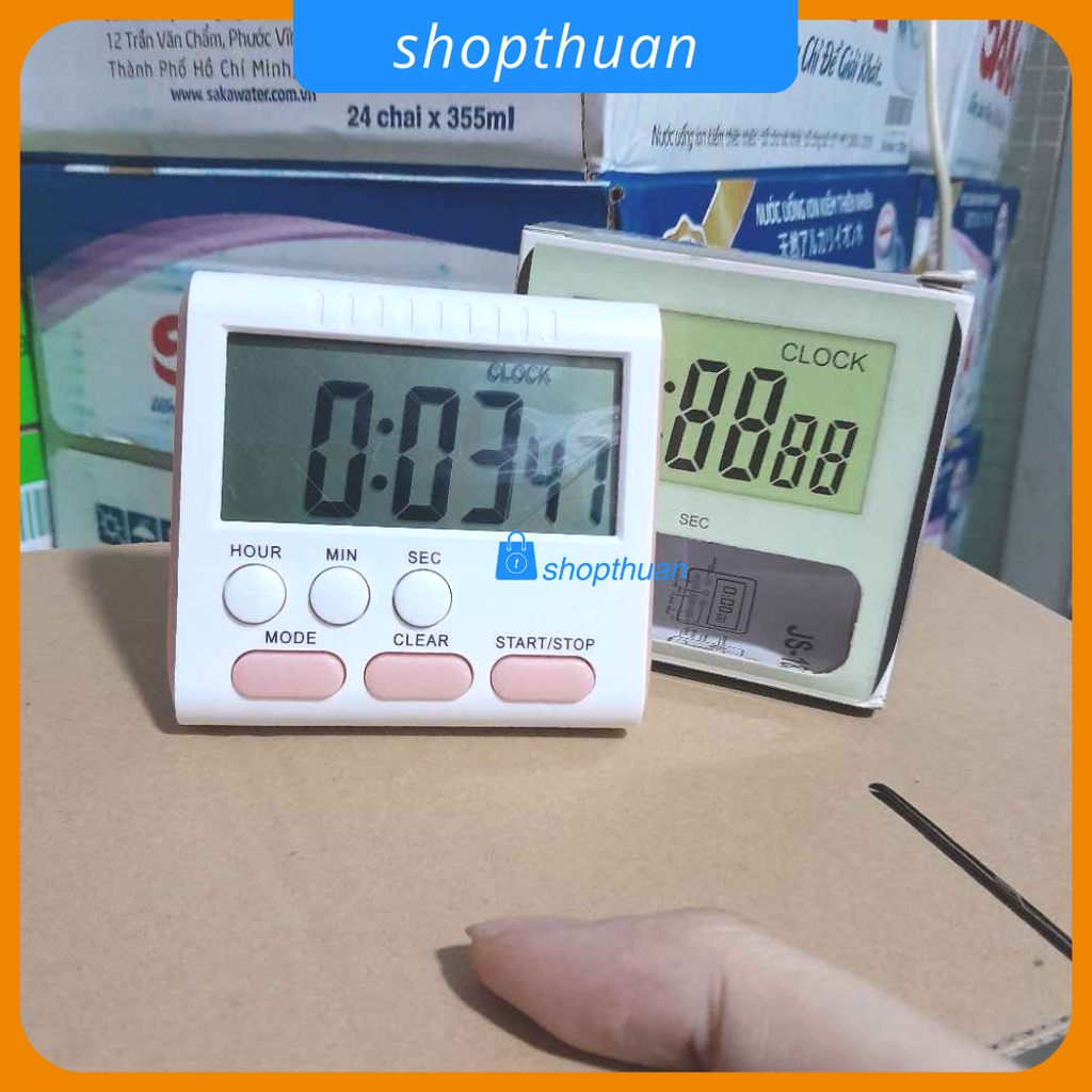 Đồng hồ bấm giờ đếm ngược Kitchen Timers - Hẹn giờ, Xem giờ, Báo Thức - Có kèm 1 pin AAA