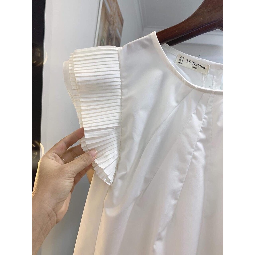 Áo sơ mi cánh tiên bèo tay