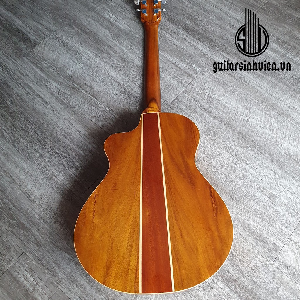 Đàn guitar acoustic mini 3/4 gỗ KOA nguyên khối âm cực hay - tặng 8 phụ kiện - bảo hành 1 năm