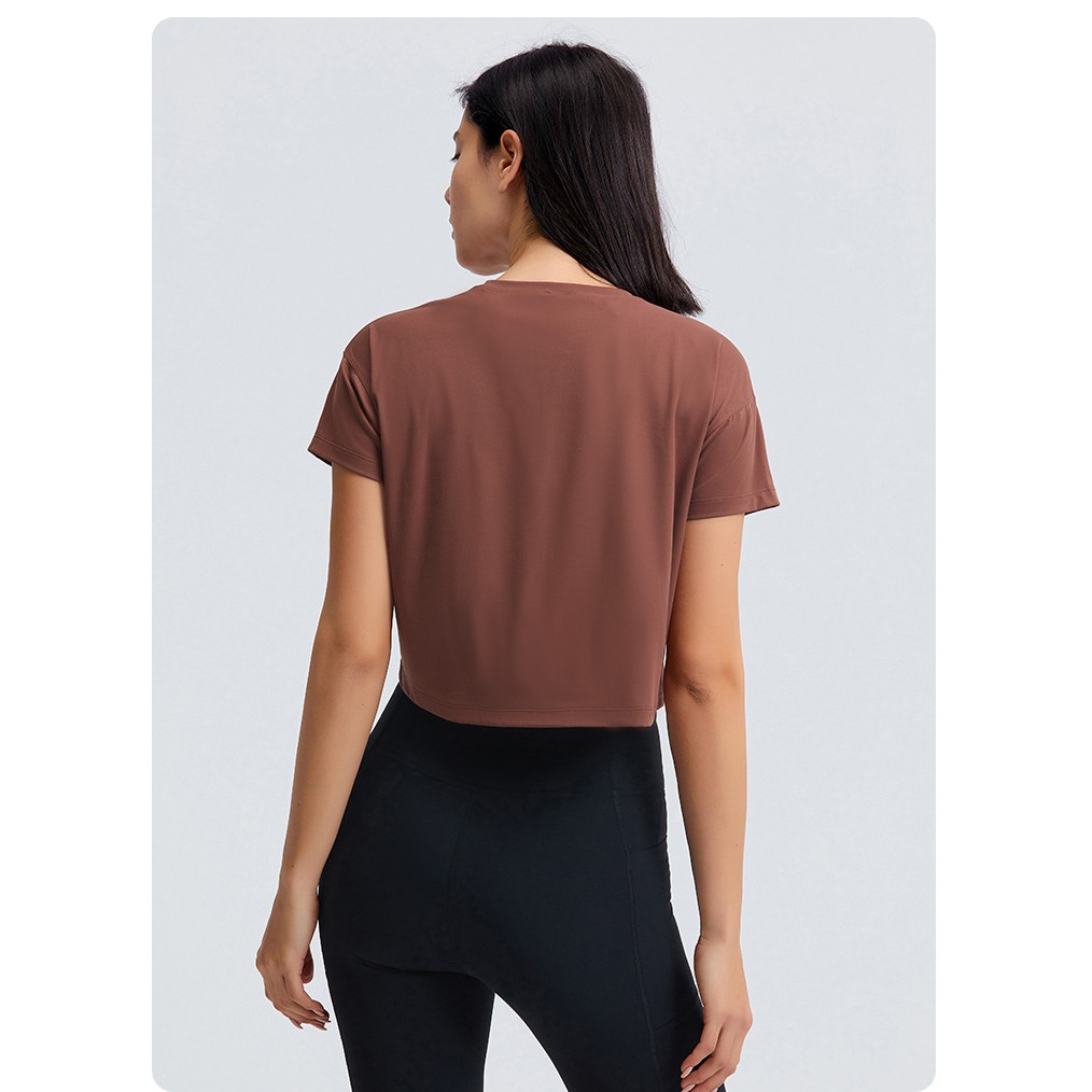 Áo tập thể thao Lululemon Cates Crop Tee - Áo tập thể thao Lulu không logo