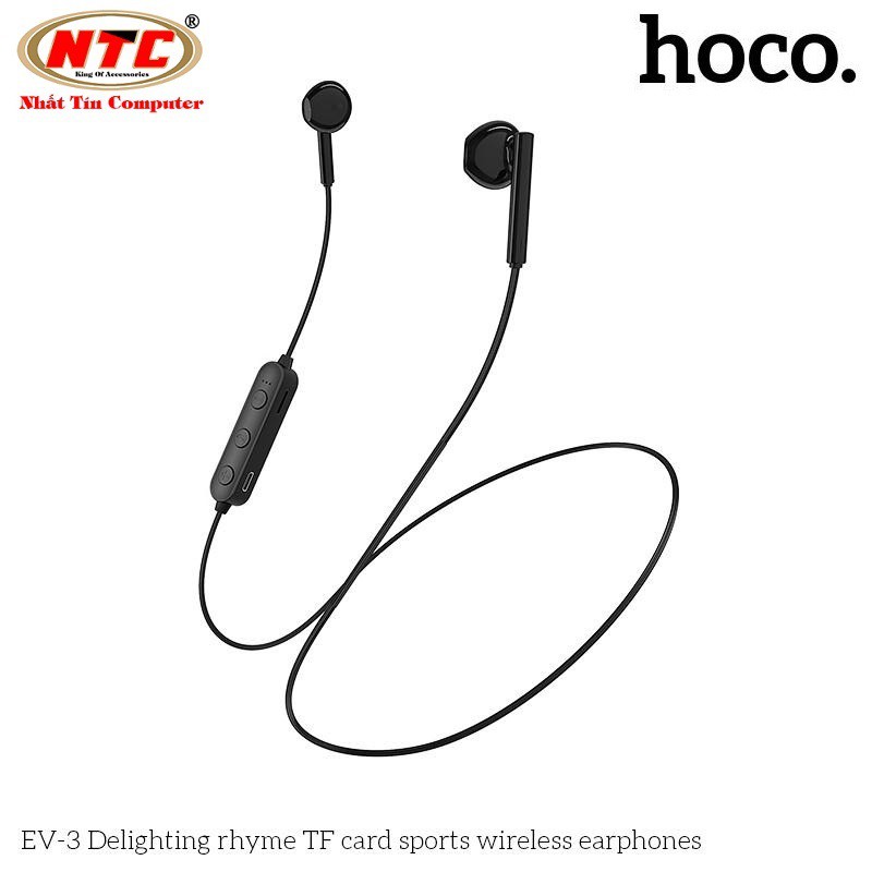 Tai nghe bluetooth nhét tai Hoco EV-3 V5.0 Hỗ trợ khe gắn thẻ nhớ - Hàng chính hãng