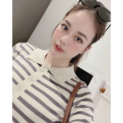 Áo montoghi kẻ pha thêu CD ong xinhh nhiều màu