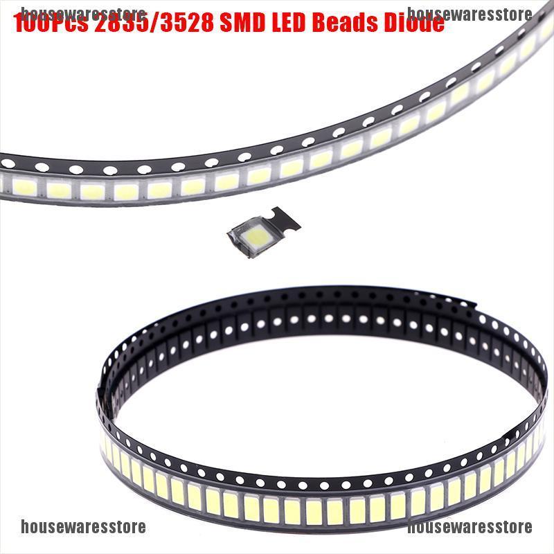 Bộ 100 Đèn Led 2835 / 3528 Smd 1w 3v Chất Lượng Cao