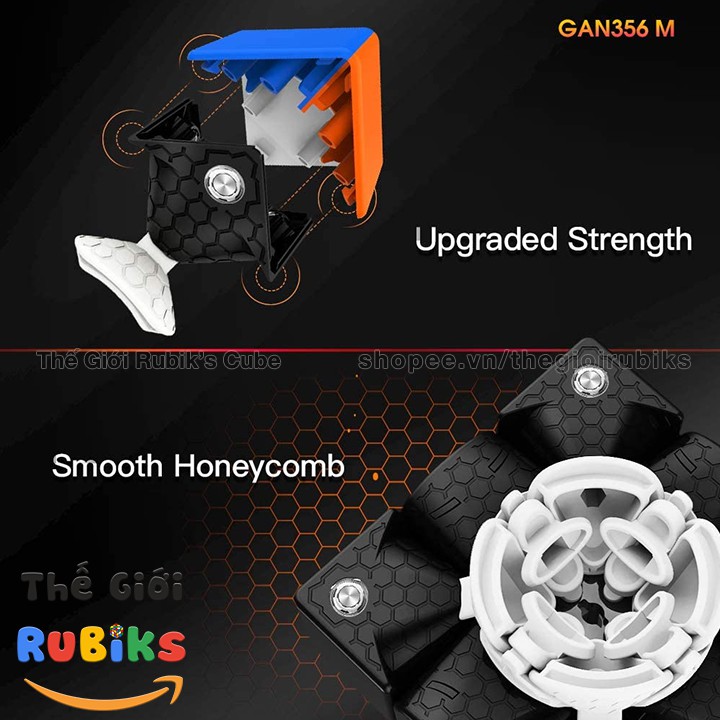 [Có GES] Rubik Gan 356 M Rubic 3x3 Nam Châm Cao Cấp Gan 356M Stickerless Đồ Chơi Thông Minh