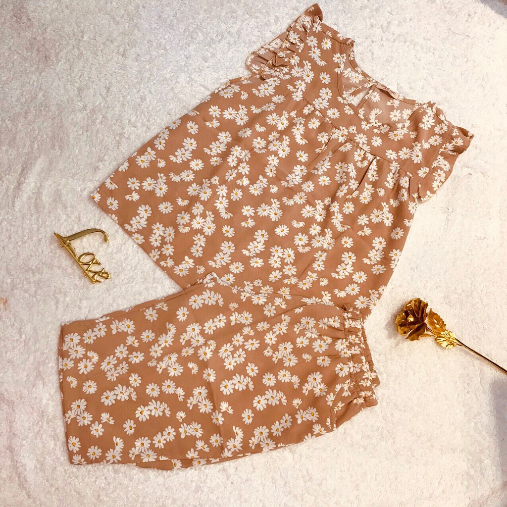 Đồ Bộ Nữ B01 VNXK Chất Liệu Lanh Thái Lụa Lửng Mặc Nhà Mềm Mại Không Nhăn | BigBuy360 - bigbuy360.vn