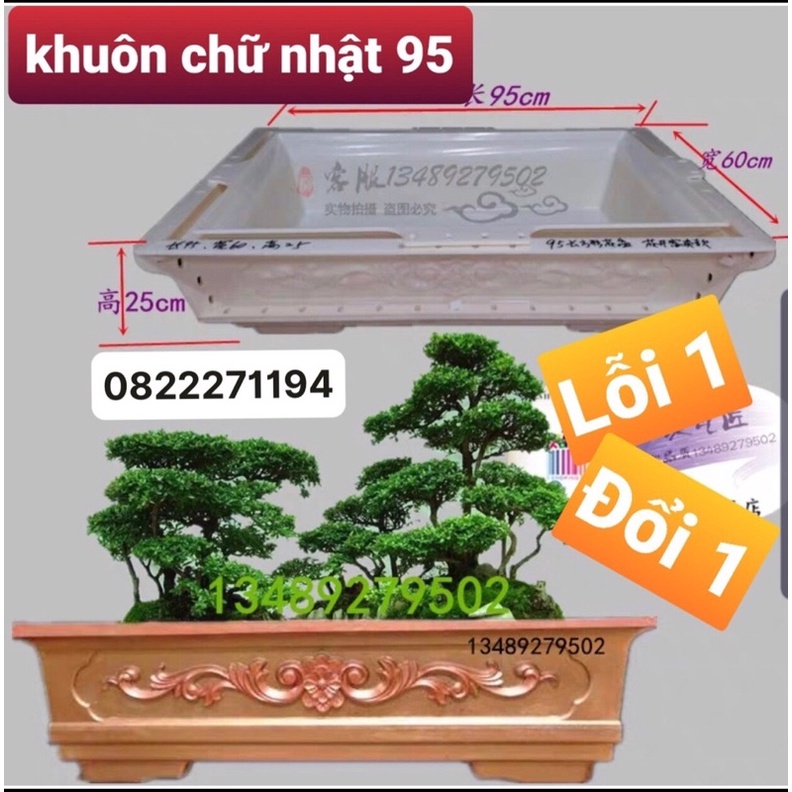 khuôn đúc chậu cảnh chữ nhật 95cm ( khuôn chậu cảnh ABS có lòng trong)