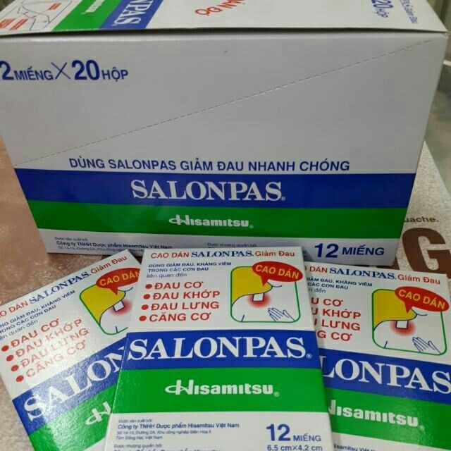 SALONPAS DÁN GIẢM ĐAU NHỨC
