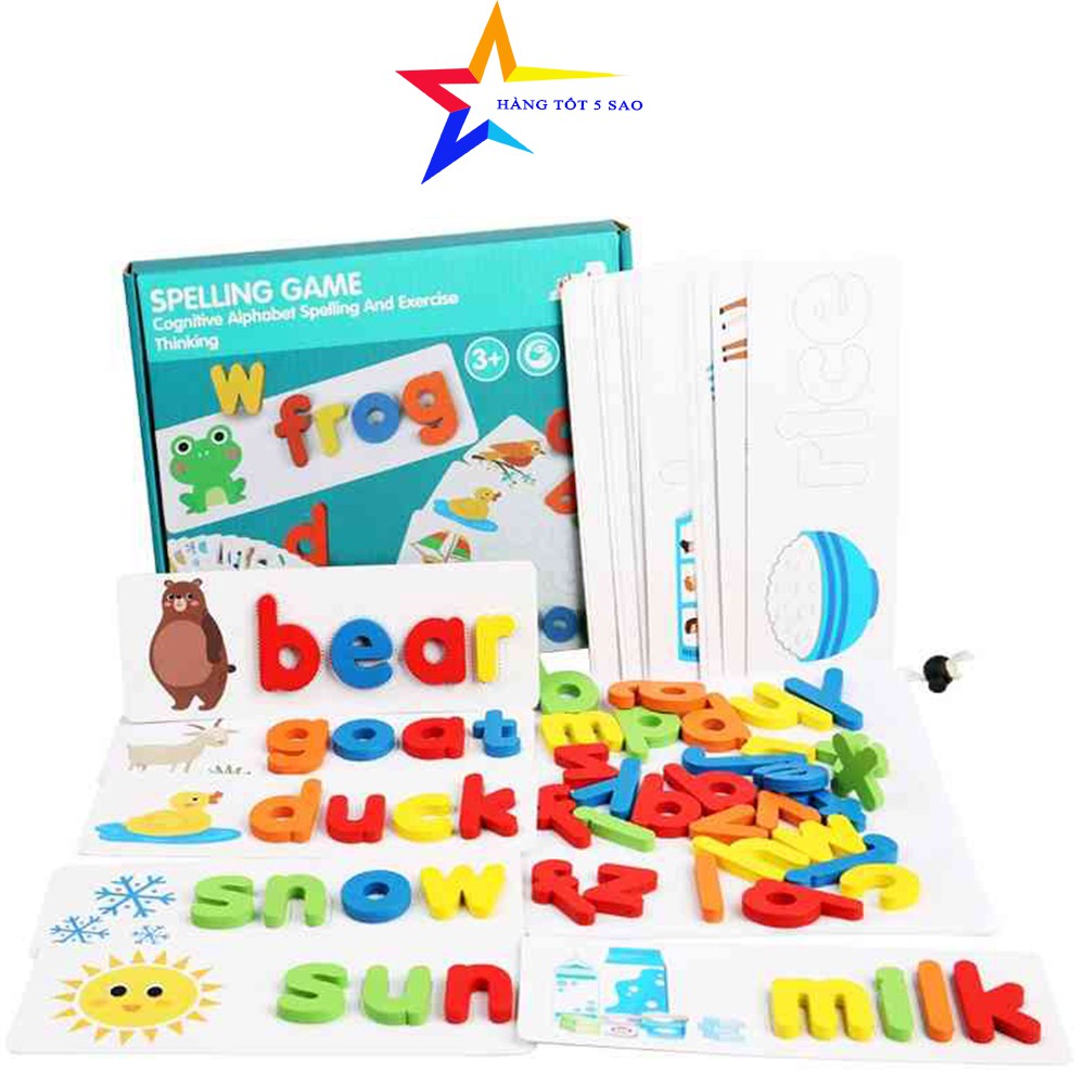 Đồ Chơi Giáo Dục Thông Minh SPELLING GAME Ghép Từ Tiếng Anh Theo Thẻ Cho Bé