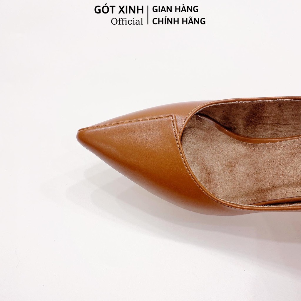 Giày cao gót nữ GÓT XINH G20 da mềm đế nhọn cao 7cm