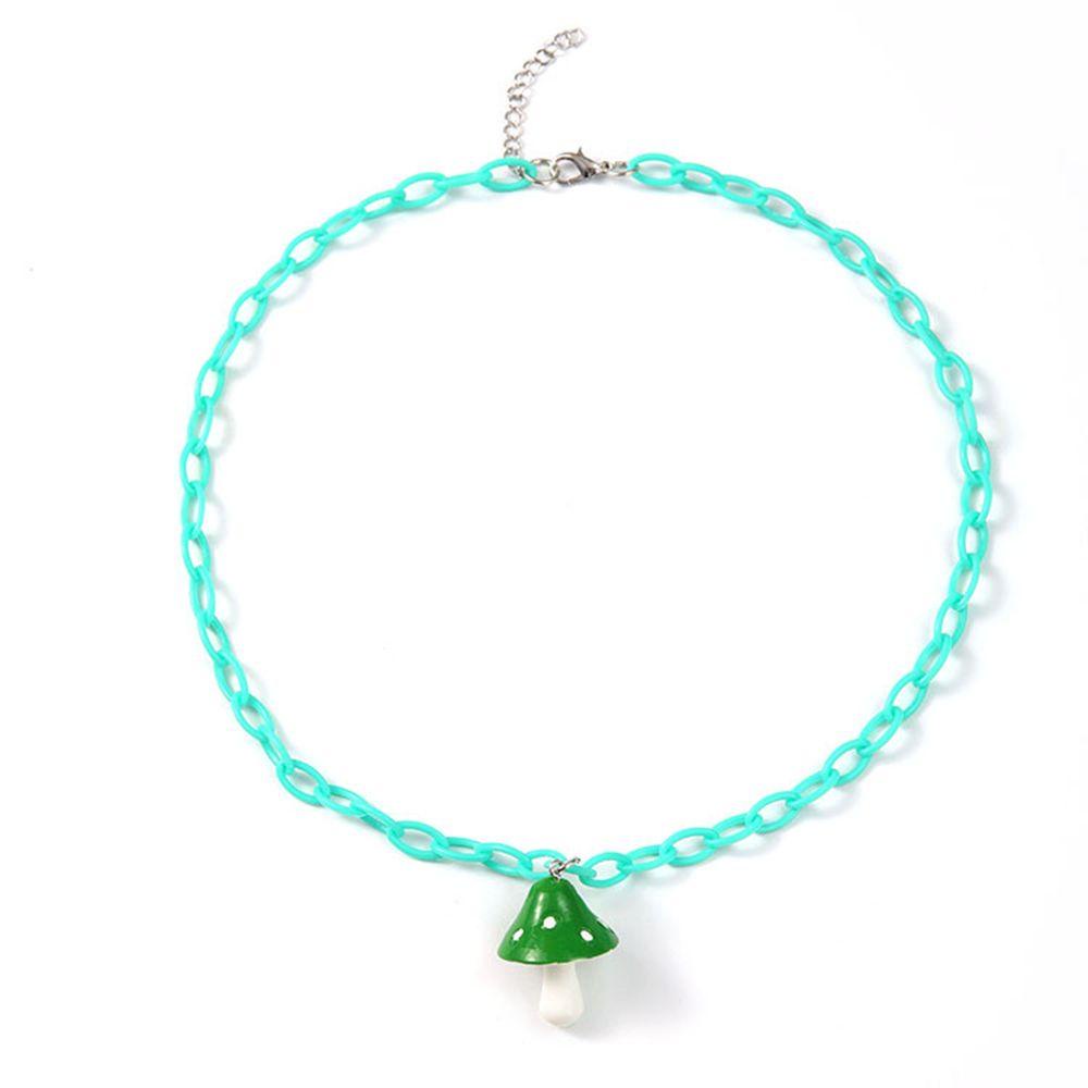 Vòng cổ Mặt Hình Nấm Màu Kẹo Ngọt Dễ Thương Phong Cách Bohemian