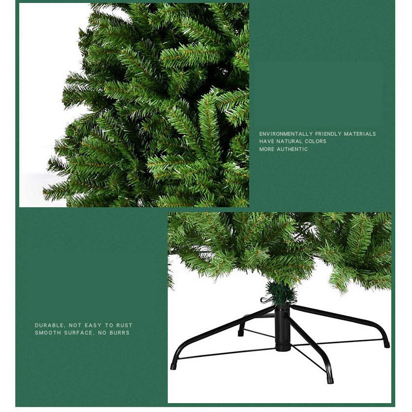 Cây thông Noel 2m4 / 2m1 tán siêu dày loại 1300/1000 đầu cành+ Phụ kiện trang trí cây thông Giáng Sinh- H240