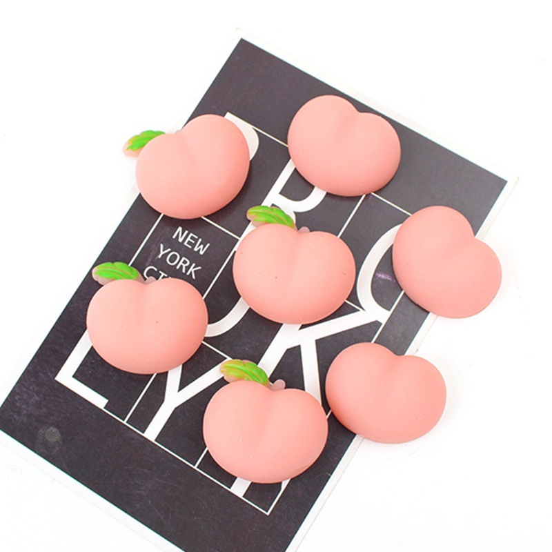 Siêu dễ thương Silicone màu hồng đào Đồ chơi Bóp dành cho Người lớn Trẻ em Căng thẳng Giảm căng thẳng Đồ chơi Thần tài Giải nén Trang trí Thiết bị