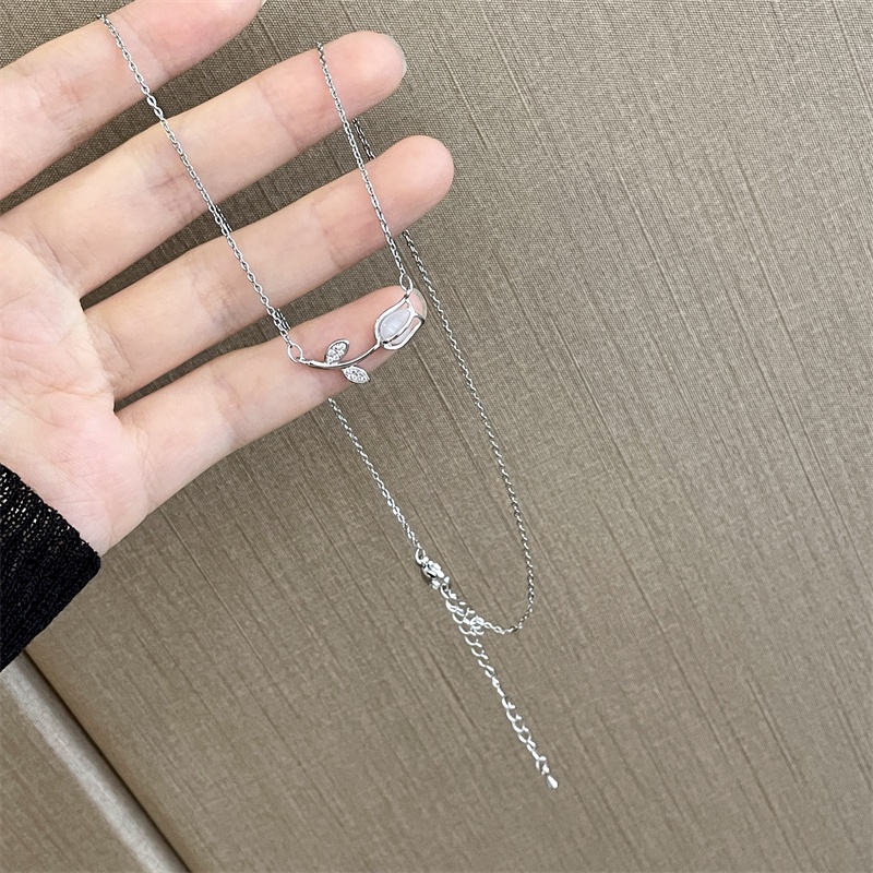 Vòng Cổ Hình Hoa Tulip Đơn Giản Thời Trang Harajuku Dễ Phối Đồ Cho Nữ