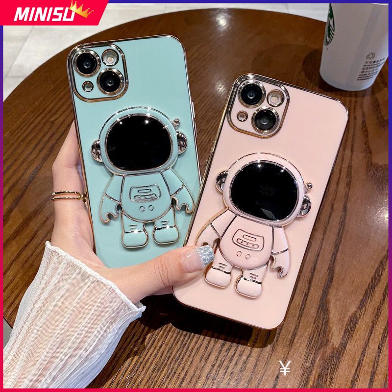 Ốp Điện Thoại Silicon Có Giá Đỡ Hình Phi Hành Gia Cho Xiaomi Redmi Note 12 11 10 Pro 11S 10S 9S 12S