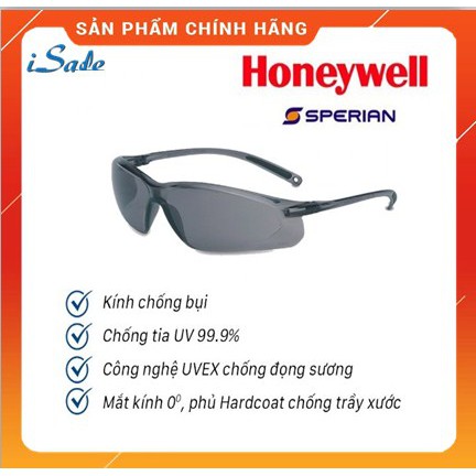 Kính bảo hộ Honeywell  ngăn 99,99% tia UV. Kính đi đường ngăn gió bụi, ngăn đọng sương, che kín và bảo vệ mắt