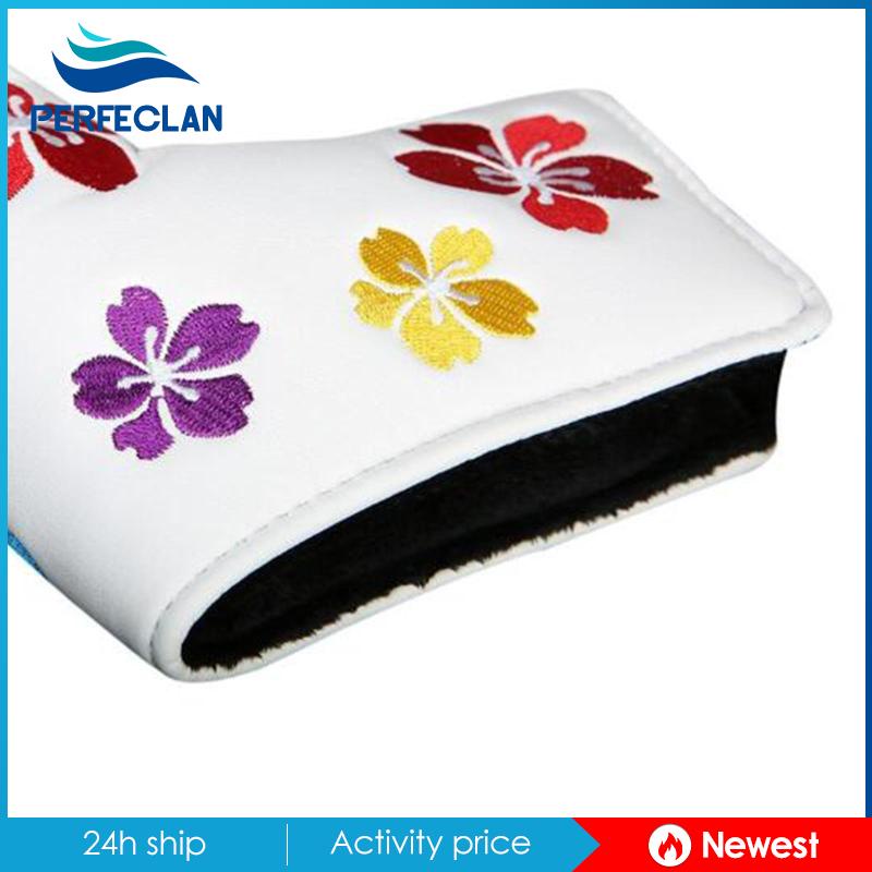 Bọc Đầu Gậy Đánh Golf Bằng Da PU In Hoa Màu Trắng