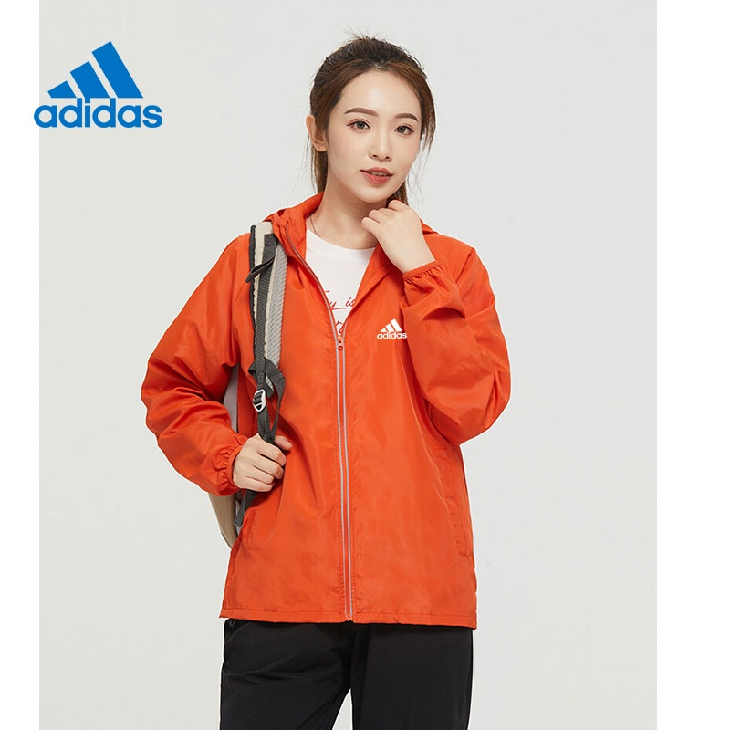 Adidas Áo Khoác Chống Tia UV Chống Thấm Nước Có Mũ Trùm Size Lớn Màu Phản Quang Thời Trang Cho Nam Và Nữ