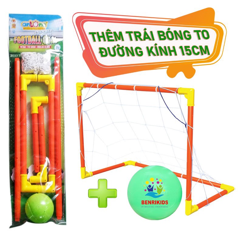 [Thêm 1 Trái Bóng To Phi 15cm] Khung Thành Đá Bóng Gấp Gọn Cho Bé Đam Mê Đá Bóng ,Rèn Luyện Sức Khỏe