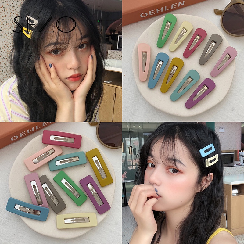 QKOOLE  Kẹp tóc màu kẹo nhiều màu thời trang Hàn Quốc cho nữ