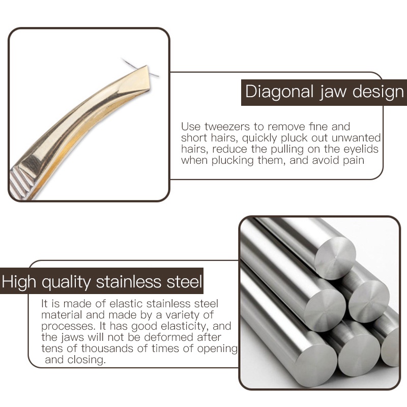 1 Nhíp Inox Nhổ Lông Mày Đa Năng