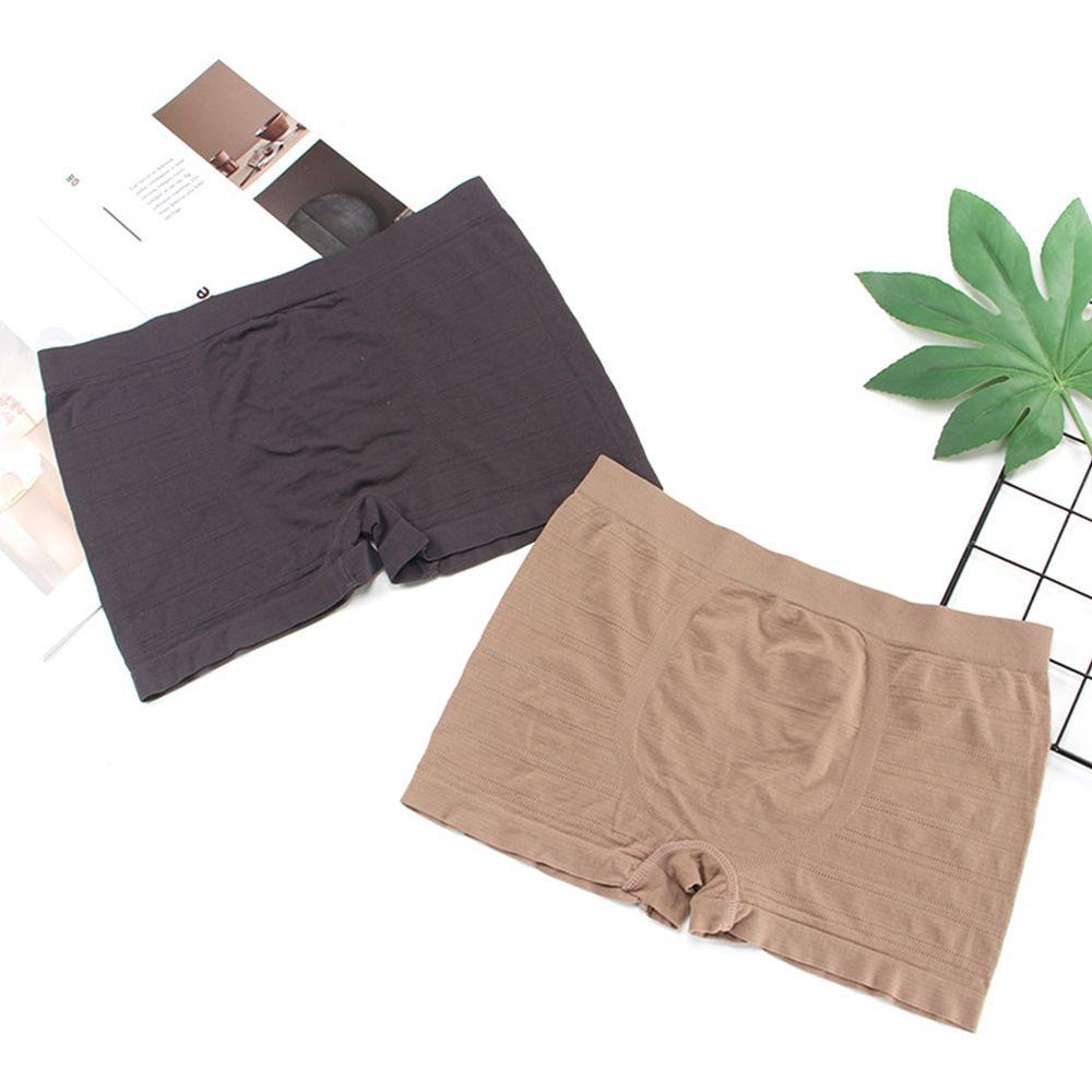 Quần Lót Cotton Không Đường May Màu Trơn Co Giãn Thoải Mái Cho Nam