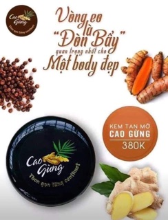 Cao gừng tan mỡ
