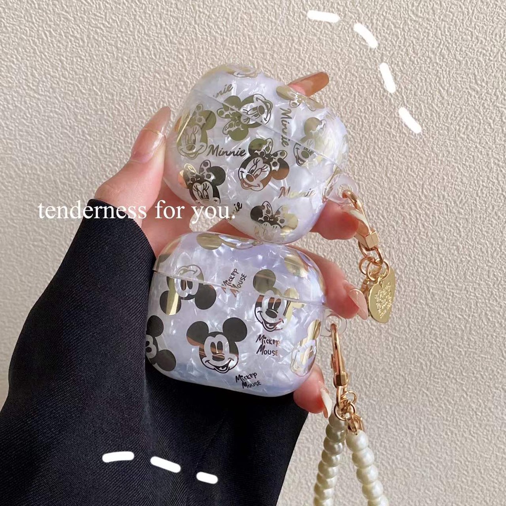 Ốp điện thoại hoạt hình Minnie Mickey cho AirPods 4 1 / 2 / Pro Pro Pro2 Gen AirPods 4 Vỏ IMD Silico