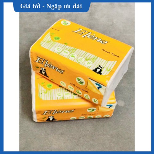 Combo 2 gói khăn giấy rút Gấu trúc Elene 100 tờ 3 lớp gấp