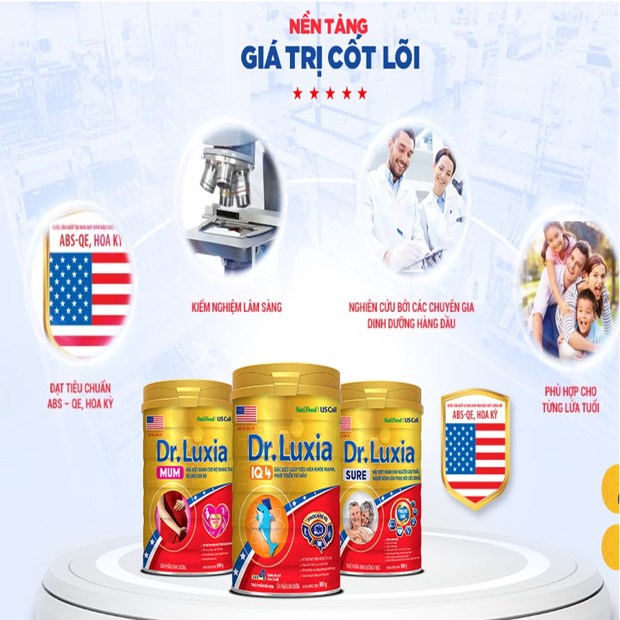 Sữa bột Dr.Luxia Gain+ 900g _Duchuymilk