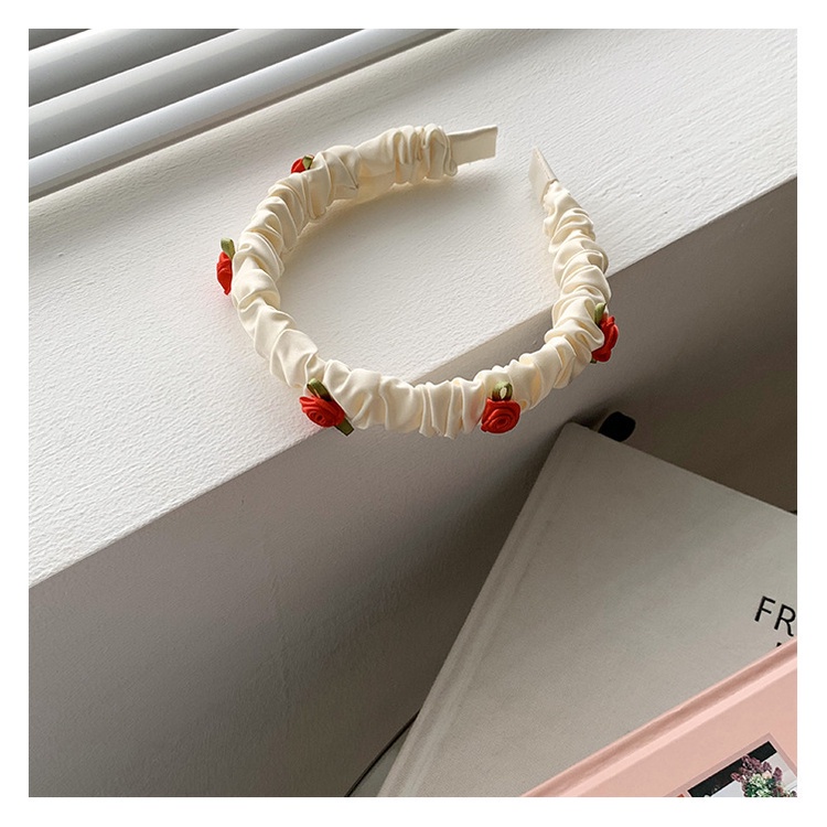 Dây Buộc Tóc Vải Lưới Họa Tiết Hoa Hồng Lãng Mạn Dành Cho Nữ